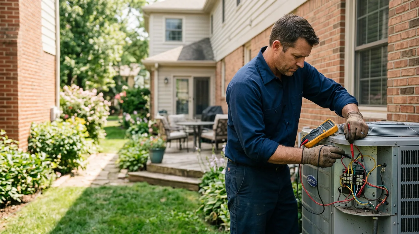 HVAC technician working near Olanta, PA
